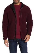weatherproof Faux Shearling Lined Funnel Neck Jacket,CABERNET, L