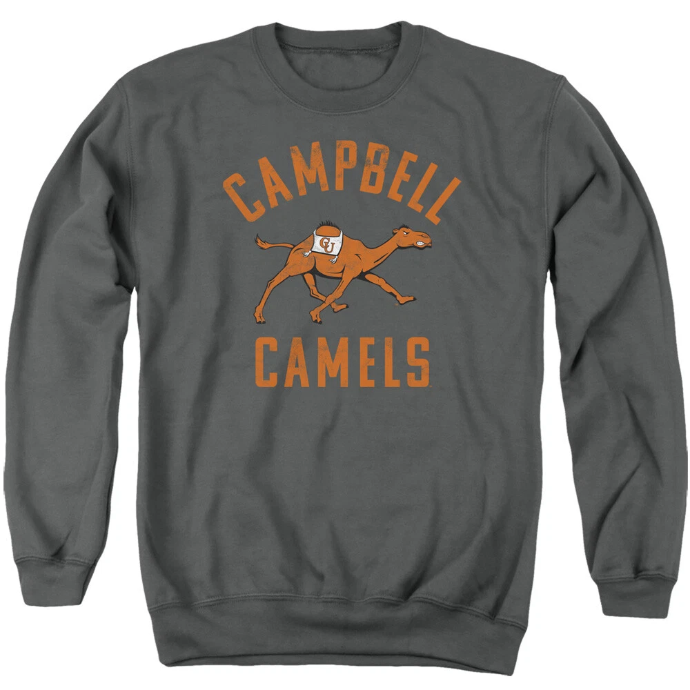 Campbell University Adult Crewneck Sweatshirt Camels Logo Charcoal S 3XL