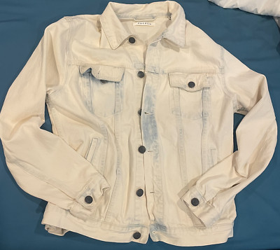 Men's Medium PACSUN White Denim Jacket - Lightly Worn