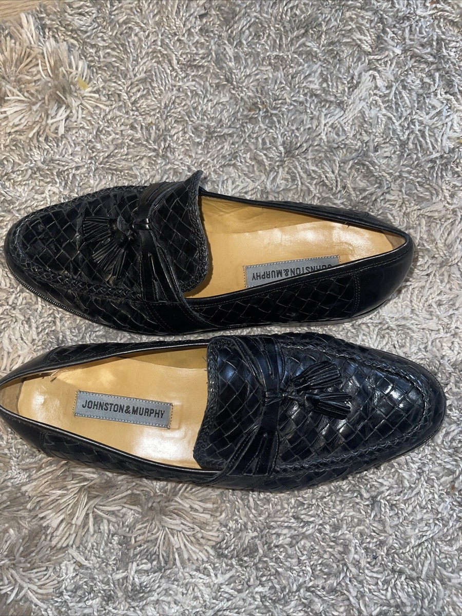 JOHNSTON & MURPHY STRATTON WOVEN Tassel Black 10,5 M Woven 