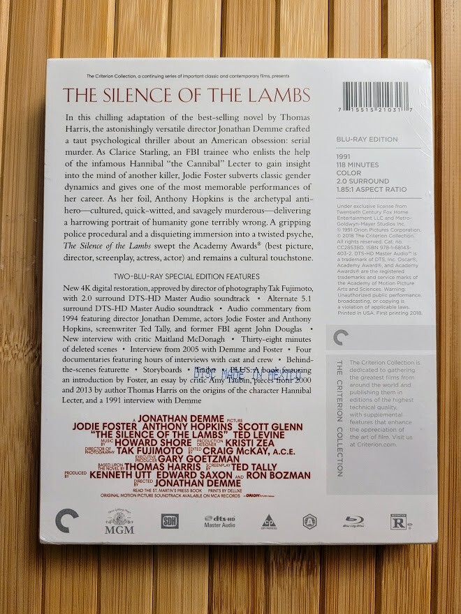 The Silence of the Lambs [The Criterion Collection] [Blu-ray