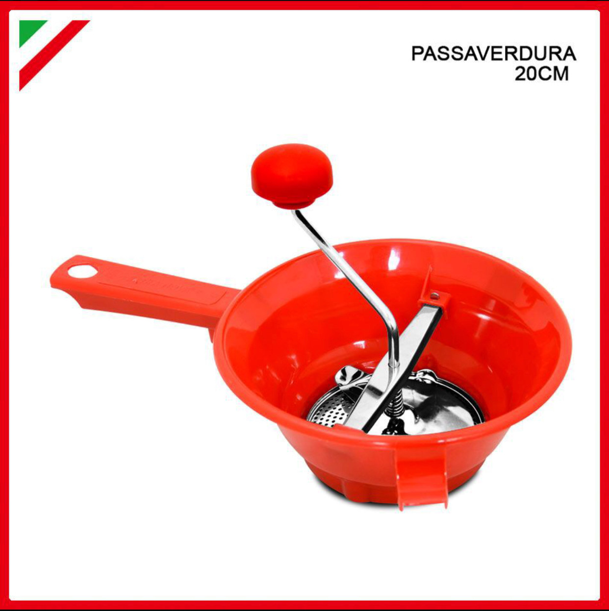 OFFERTA Passatutto Professionale 24cm Rosso INOX - Prezzo Imbattibile