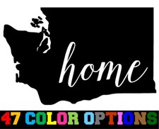 Vinyl Decal Truck Car Sticker Laptop  Home State Outline Love USA Washington