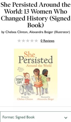 She Persisted  Chelsea Clinton Signed Autographed Book Very limited