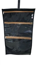 Cosmetic Travel Makeup Bag Case, Hanging Toiletry Bag 3 Pockets, Made In USA.