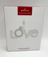 Hallmark Keepsake We’re Engaged Love Valentines Ornament 2023 NEW