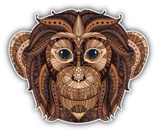 10cm Auto-Aufkleber Sticker Decal Laptop Farbe bunt Gemusterter Affenkopf H1468