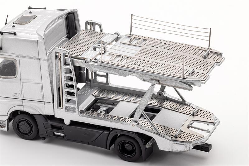 GCD 1:64 MB Actros Double Deck Trailer Silver LHD Diecast Model Car GCD 1:64 MB Actros Double Deck Trailer Silver LHD Diecast Model Car