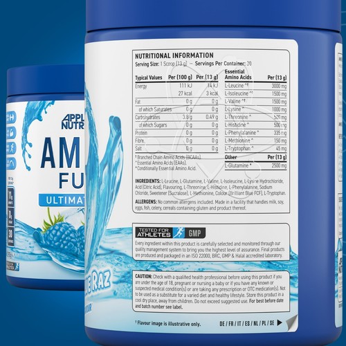 BCAA Amino Acids Powder EAA Amino Fuel Intra Workout Muscle Recovery 30 Servings - Picture 52 of 77