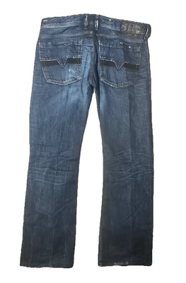 Diesel Zatiny Jeans Men's 32x30 Made In Italy Straight Blue Denim