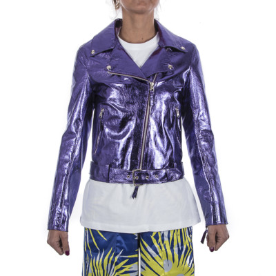 aubergine leather jacket