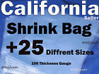 4" to 24" Shrink Wrap Film Flat Wrap Crafts Gift Bags Pvc Packaging 100 Gauge