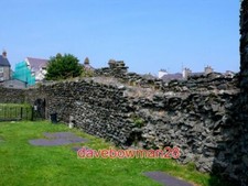 PHOTO  ROMAN FORT AT HOLYHEAD VIEW NORTH ALONG THE INSIDE OF THE ROMAN FORT WALL