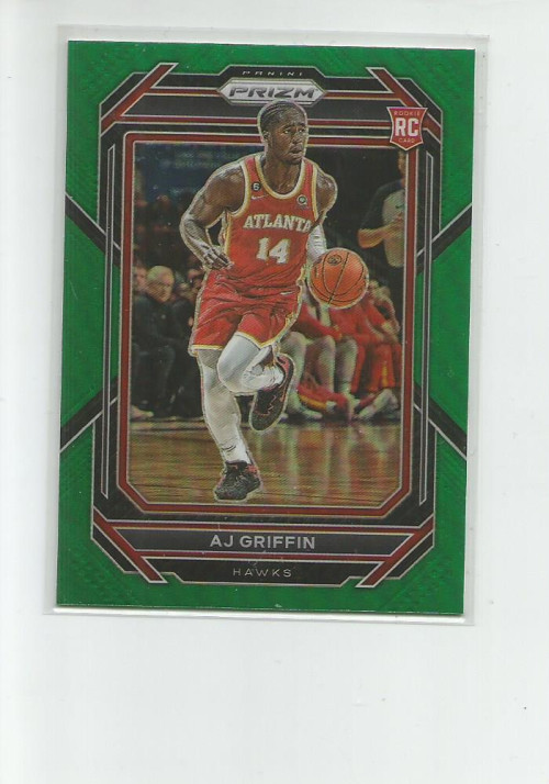 2022-23 PANINI PRIZM PRIZMS GREEN #248 AJ GRIFFIN