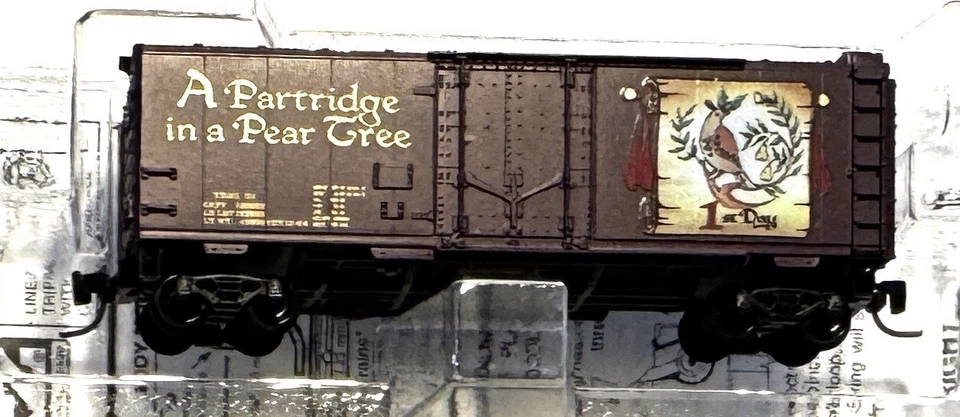 Complete set of 13 - MTL  Z Scale 12 days of Christmas Cars and Caboose - Image 2 of 4