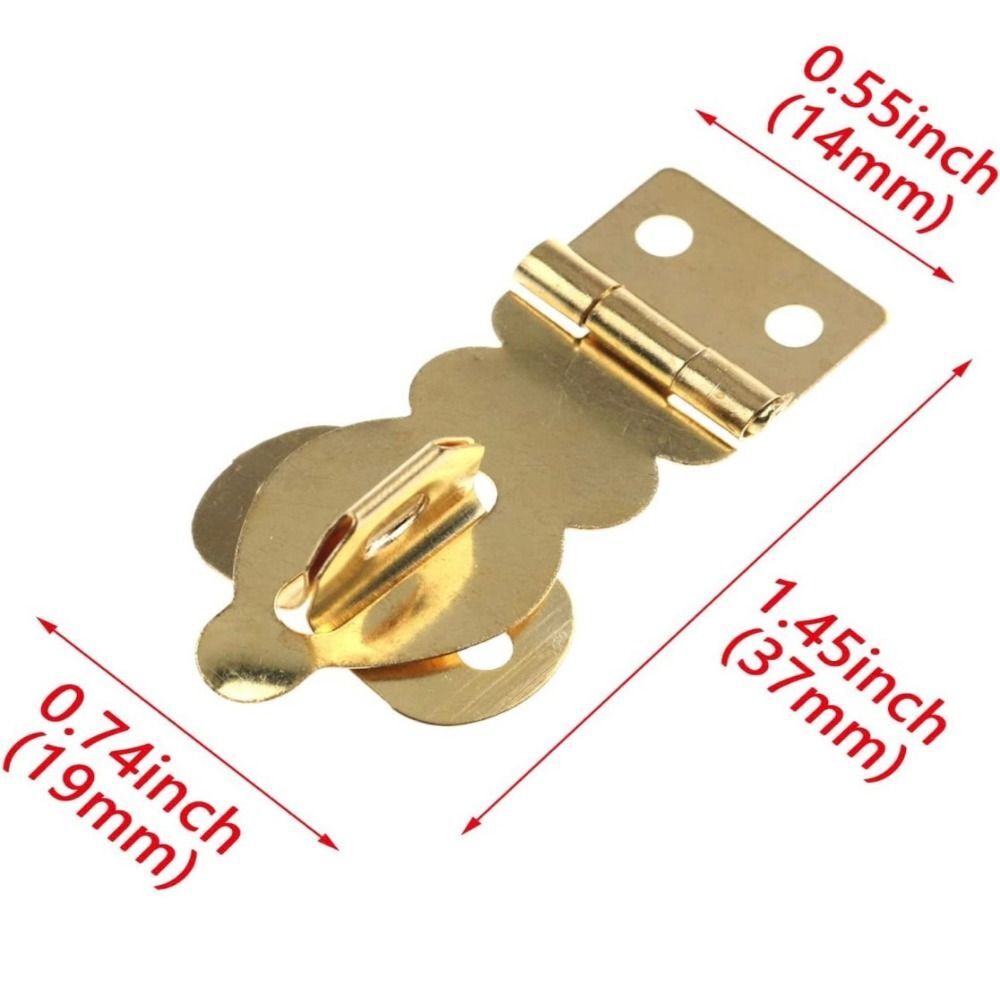 6pcs Furniture Hardware Mini Decorative Brass Solid Hasps Buckles Gift