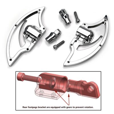 Chrome Floorboard Brake & Shift Levers For Harley Touring 08-13 Street Glide – Adjustable Anti-Slip Footrest Set