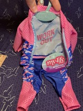 My Life As Blue And Pink Workout Outfit 18 Doll Clothes Jacket Pants Tank Top