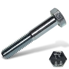 M14 DIN 931 8.8 Sechskantschrauben mit Schaft galv. verz. ISO 4014 Teilgewinde