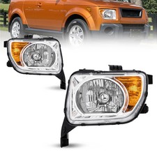 2pcs Front Headlights Lamps Assembly For 2003-2008 Honda Element Chrome Housing 2pcs Front Headlights Lamps Assembly For 2003-2008 Honda Element Chrome Housing