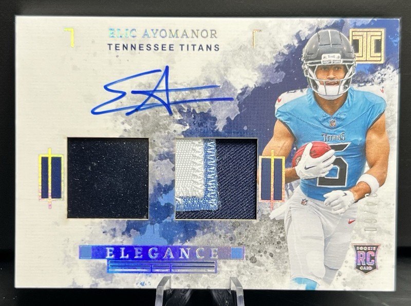 2025 Panini Impeccable - Elégance  Rookie Helmet/Patch/Auto Elic Ayomanor /60