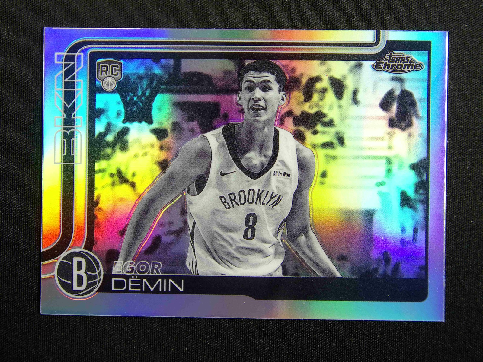 2025-26 Topps Chrome Egor Demin #258 RC Rookie Negative Refractor