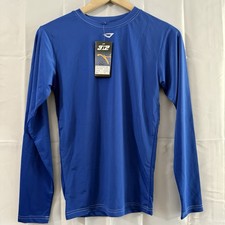 3N2 Clutch Apparel Cool Long Sleeve Royal Blue Crew Neck Shirt Baseball M