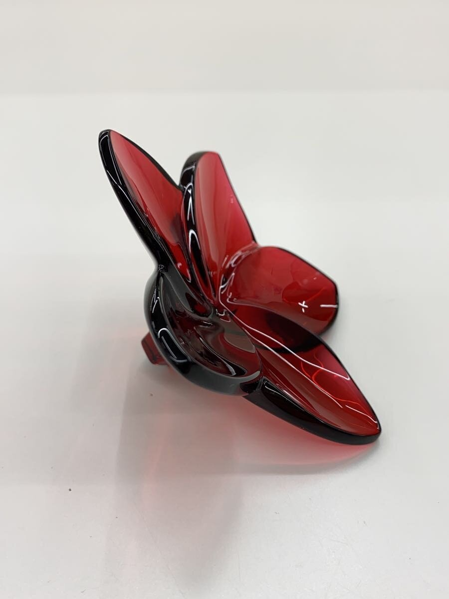 Baccarat Figure Bloom Crystal Flower Red Baccarat With Box USED | eBay