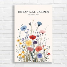 Botanical Garden Floral for Home Original Canvas Print Large Picture Wall Art