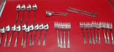 Vintage Interpur Cortina Stainless Steel Flatware Japan Vintage MCM 31 pcs.