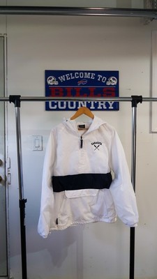 Sarasota White Quarter Zip Windbreaker Pullover Soft Lined Jacket