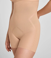 NEW  79 HONEYLOVE MESHSCULPT HIGH-WAIST SHAPER SHORTS SAND SZ M