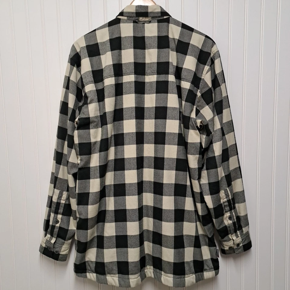 Camisa Simms Pesca Clima Frío Para Hombres L Negra Crema Franela Térmica Forrada con Gofres Foto 2 de 4