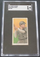 T206 FRANK CHANCE BATTING SWEET CAPORAL BACK SGC 1
