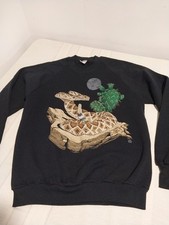 VINTAGE RATTLESNAKE SWEATSHIRT L CREW 80s LSJ SPORTSWEAR