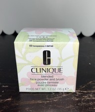 Clinique Blended Face Powder and Brush 03 Transparency 3 MF/M 1.2 OZ NEW