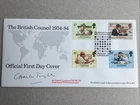 1984 G&P British Council FDC Full Set Stamps Sig SIR CHARLES TROUGHTON CBE.