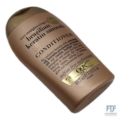 OGX Brazilian Keratin Smooth Conditioner (88 ml), glättende Haarspülung mit bras