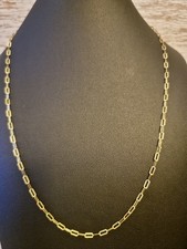 20-inch paperclip chain diamond cut 14k gold over sterling silver 925