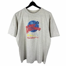 Vintage 90s Planet Hollywood X Disney World Theme Park Grey Shirt Size L