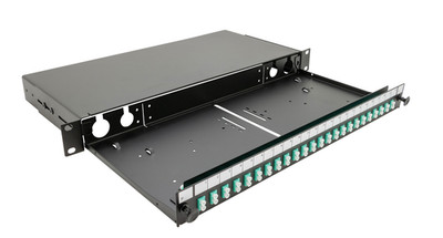 AFL Hyperscale S03 1HE schwarz Sliding Patch Panel 24 Port SC/LC/E2000 LWL