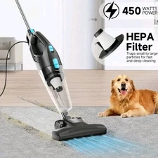 House & Bar Cordless Vacuum Cleaner 450wt Powerful Lightweight Stick HEPA Filter