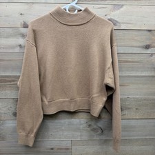 Aritzia Wilfred Free Womens Sweater Harper Mock Neck Wool Blend Preppy Small