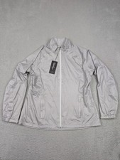 Walter Hagen Jacket Womens Large Light Heather Grey P11 Rain Waterproof Golf New
