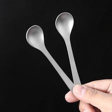 Titanium Teaspoon Pure Ti 117 x 28 mm 10g Rounded Head for Smooth Stirring Cups