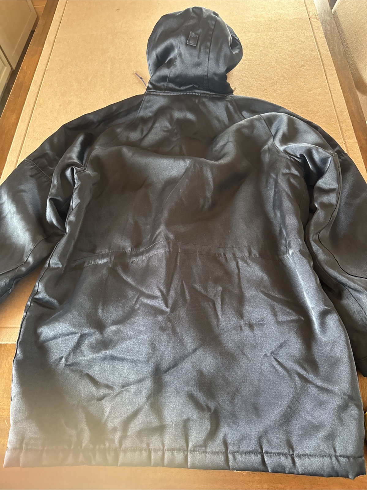 Vintage Golden Fleece Parka Work Coat 44 Quilt Lined Navy Fur Trim On Hood thumbnail 15