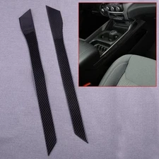 L+R Carbon Fiber Center Armrest Box Side Panel Trim Fit for Dodge Ram 1500 18-22