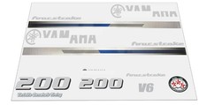 Yamaha 200 HK V6 Four Stroke Påhengsmotor   Motor Klistremerker Sticker Reproduction