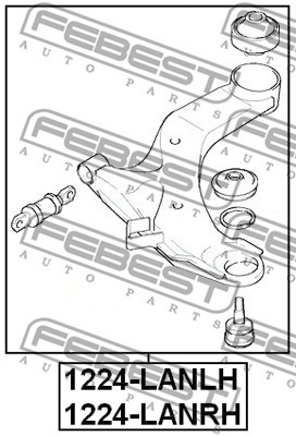 TRACK CONTROL ARM FOR HYUNDAI HYUNDAI (BEIJING) FEBEST 1224-LANRH - Picture 3 of 8