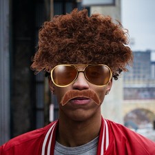 1 Set Disco Wig Fake Sunglasses Prop 70s Theme Disco Party Costume